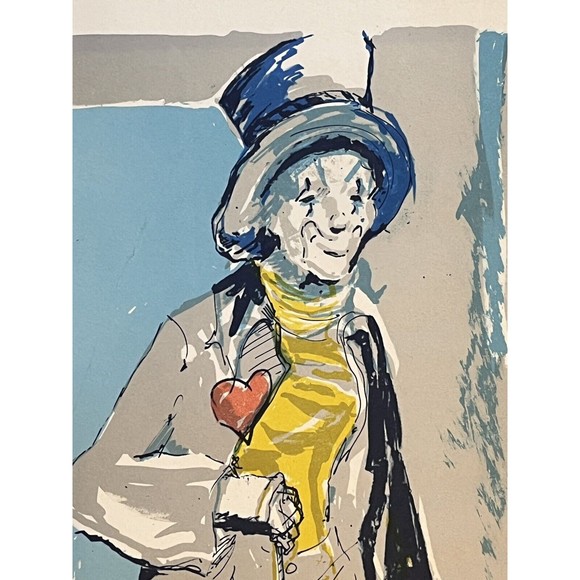 Large Clown Painting Original Len Garon AP Signed "3 Clowns" Artist Proof - Picture 11 of 15